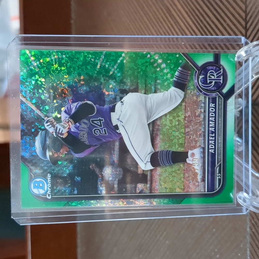 2022 Bowman - Adael Amador - Chrome Prospects - Green Mini-Diamond Refractor /99